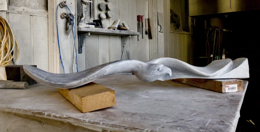 Vancouver Island marble Eagle in the gallery All Geared Up