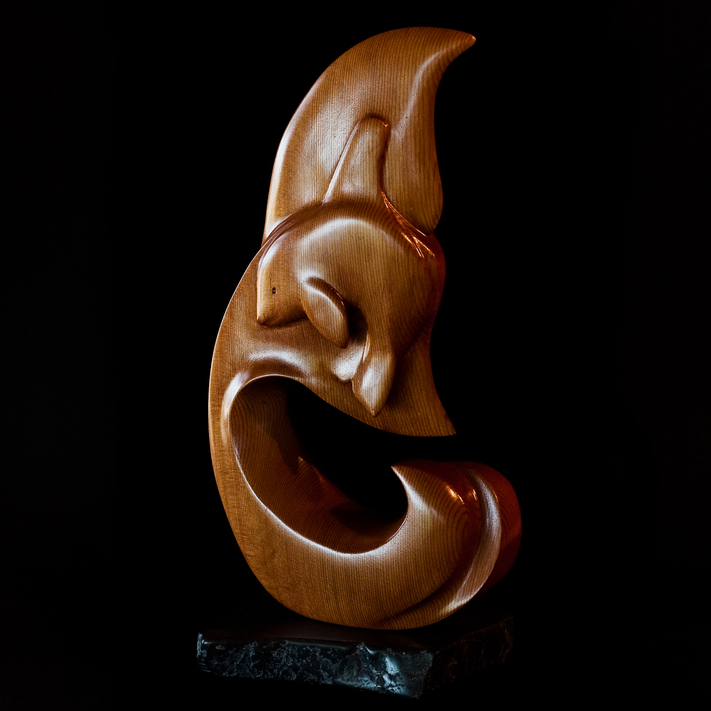 Wood Sculpture Whale's Tail