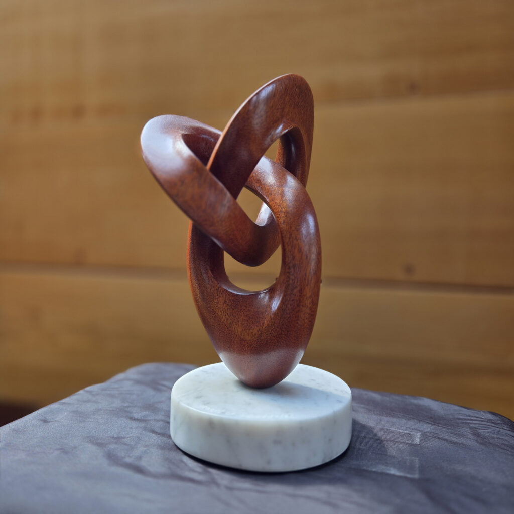 Lyrical Wood Sculptures in the Gallery, from Vancouver Island Red Cedar