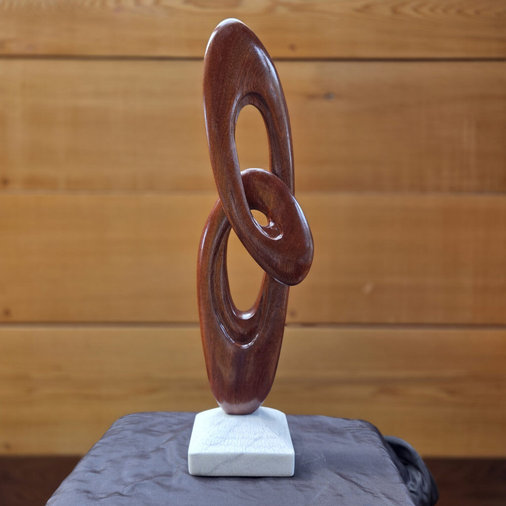Lyrical Wood Sculptures in the Gallery, from Vancouver Island Red Cedar