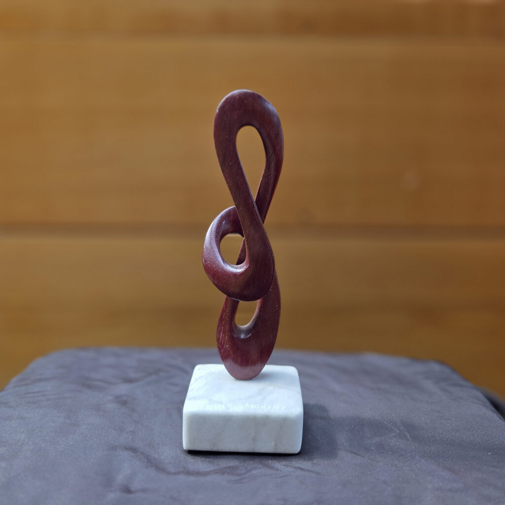Lyrical Wood Sculptures in the Gallery, from Vancouver Island Red Cedar