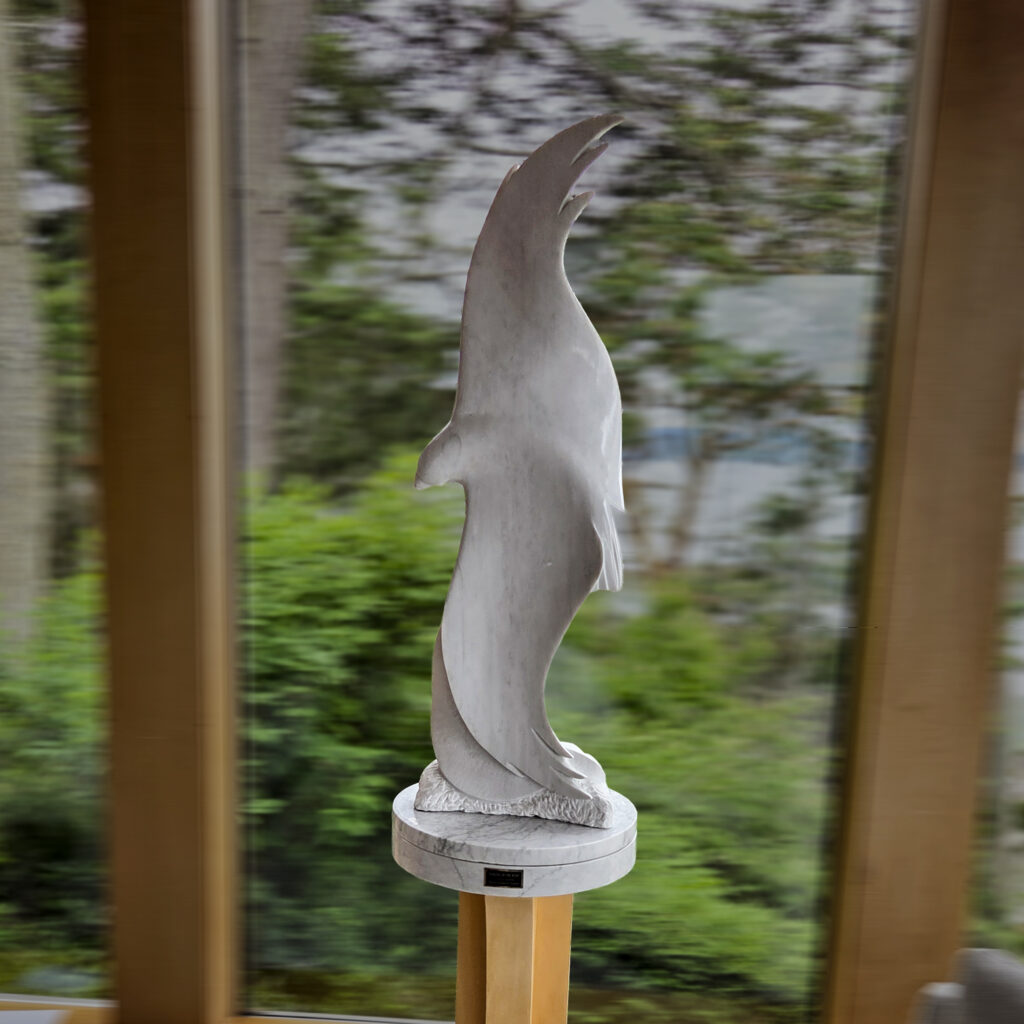 Eagle Marble Sculptures in the gallery