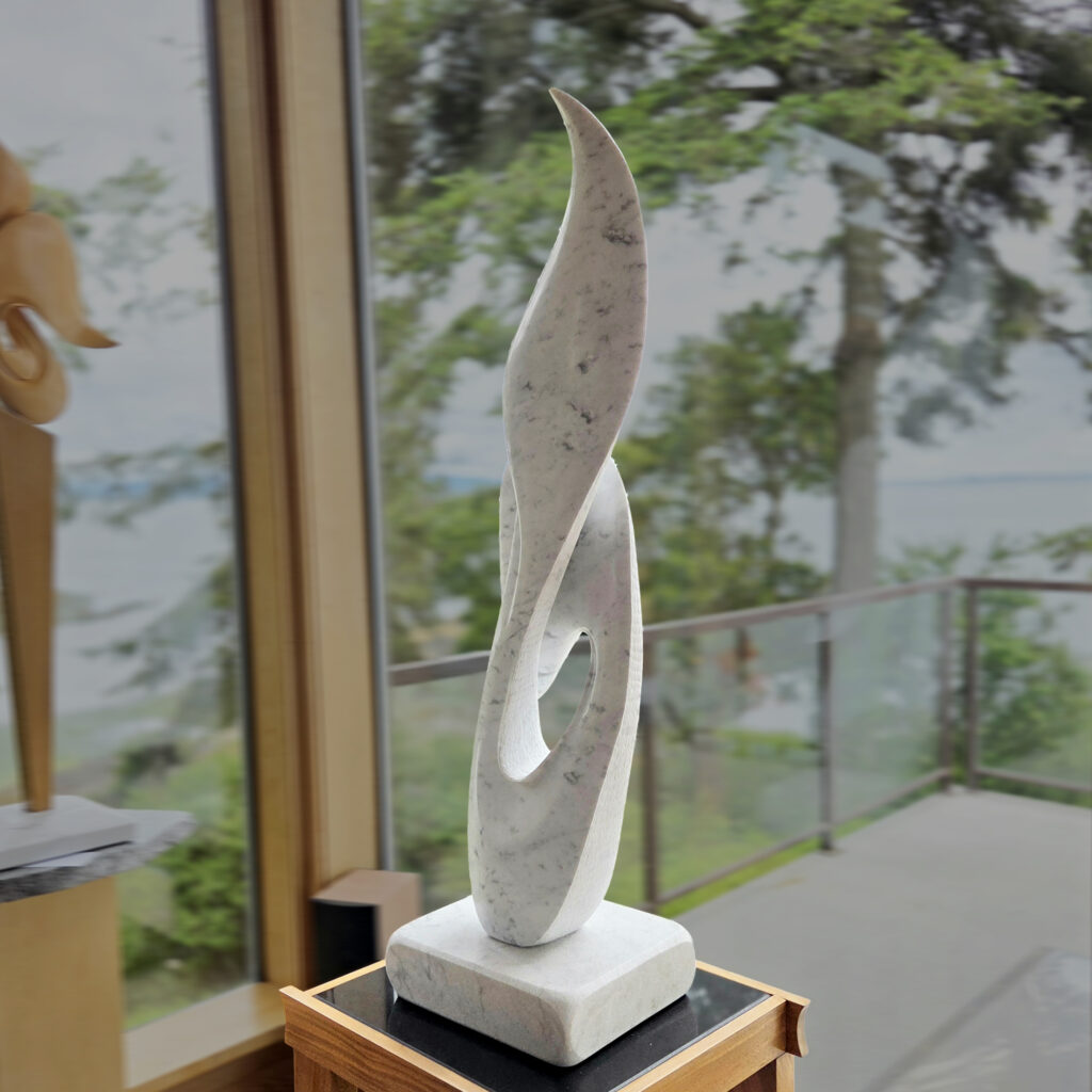 Whale Tail Marble Sculptures in the gallery