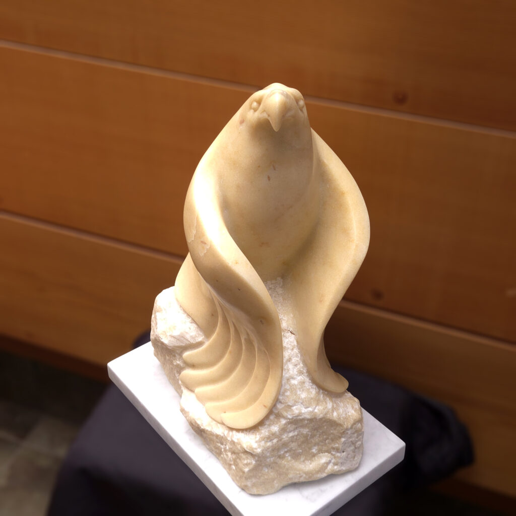 Marble Sculptures in the gallery